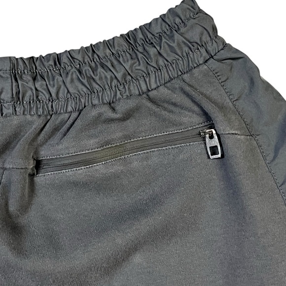 Zara Jogger Pants Size Large Charcoal Gray Gathered High Rise Athleisure Pull On - Picture 6 of 13